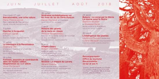 Programme causeries 2018 2